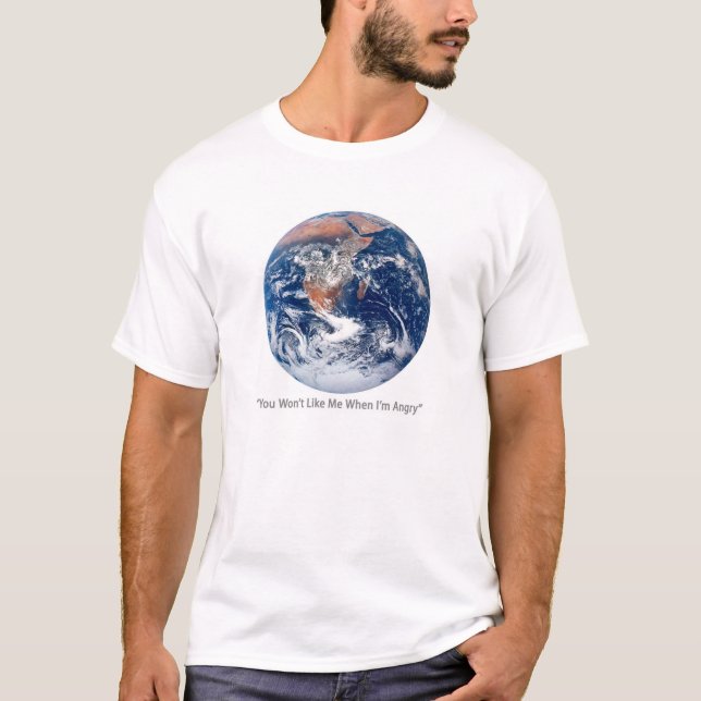 Camiseta T-shirt irritado da terra (Frente)