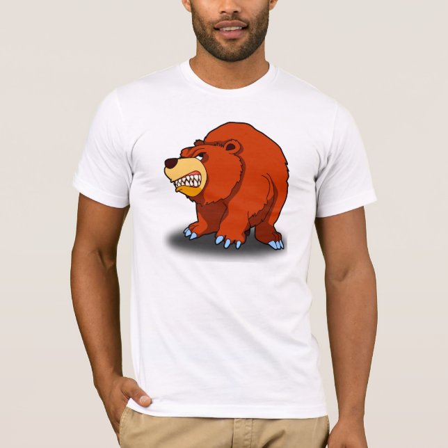 Camiseta T-shirt irritado do urso (Frente)