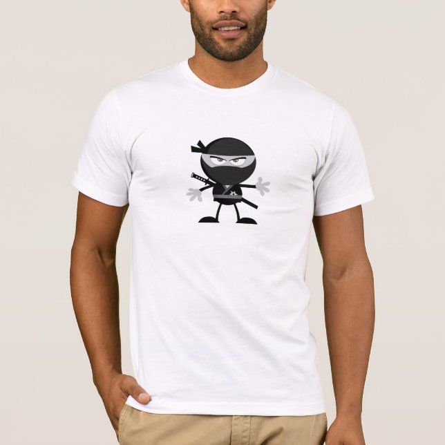 Camiseta T-shirt irritado dos homens do guerreiro de Ninja (Frente)