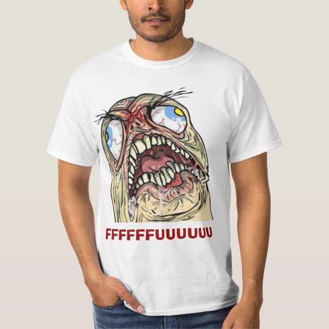 Camiseta T-shirt irritados da cara da raiva do meme do (Frente)