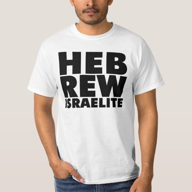 Camiseta T-shirt ISRAELITA HEBREU (preto) (Frente)