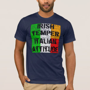 Camiseta T-shirt italiano da atitude da têmpera irlandesa