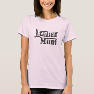 Camiseta T-shirt italiano do rosa da mamã