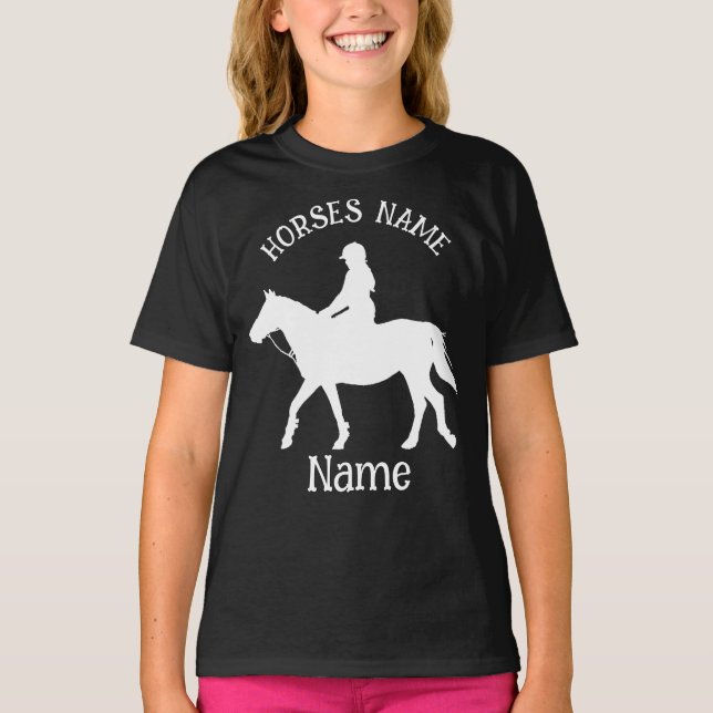 Camiseta T-shirt itinerante em cavalos personalizados (Frente)