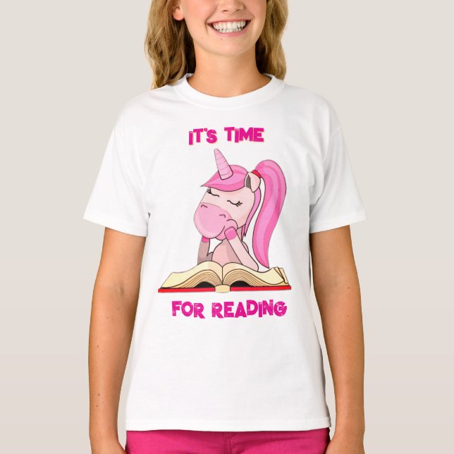 Camiseta T-Shirt It's time for reading  (Frente)