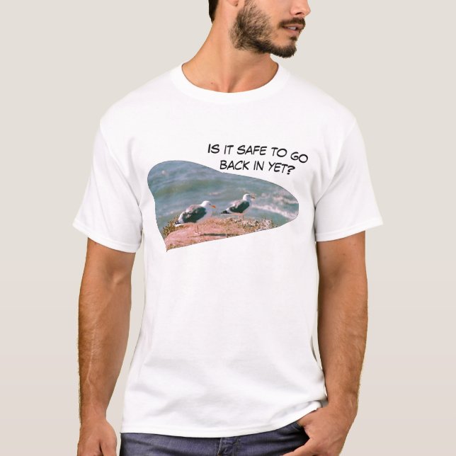Camiseta T-shirt - Já é seguro voltar? (Frente)