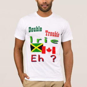 Camiseta T-shirt Jamaicano-canadenses do problema dobro