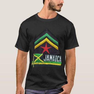 Camiseta T-shirt jamaicano de Rasta da bandeira