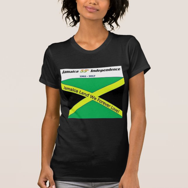 Camiseta T-shirt jamaicanos da independência (Frente)