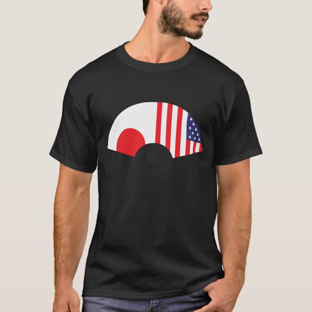 Camiseta T-shirt Japão-Americano do fã (Frente)
