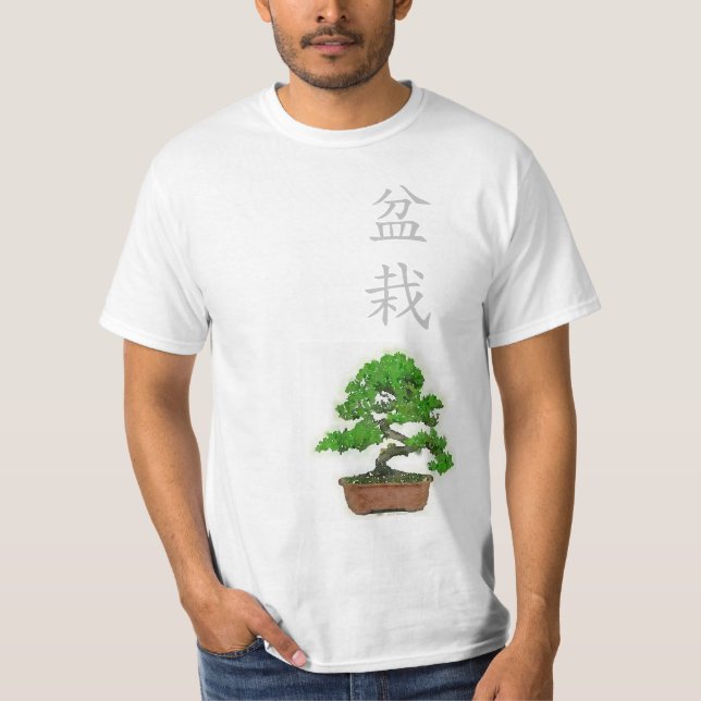 Camiseta T-shirt japonês da árvore dos bonsais dos homens (Frente)