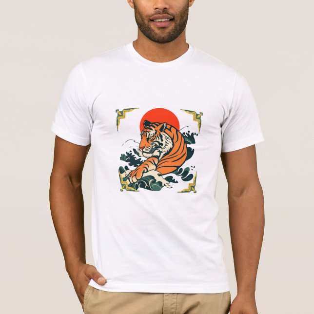 Camiseta T-Shirt Japonês | Ukiyo-e Samurai Art (Frente)