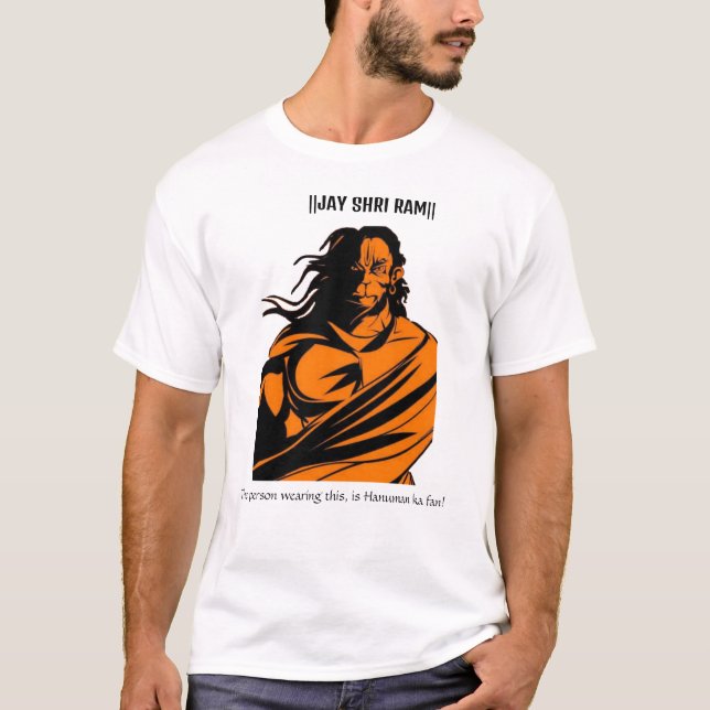 Camiseta t-shirt Jay Shri Ram Hanuman (Frente)