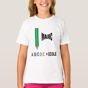 Camiseta T-shirt jersey branco MAGIC ESCOLA
