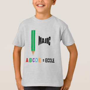 Camiseta T-shirt jersey cinzento urze Magic ESCOLA