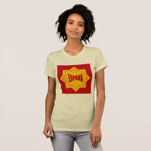 Camiseta T-shirt jersey crema mulheres Desenho ESPANA
