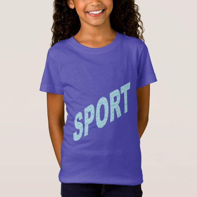 Camiseta T-shirt jersey fin violet filles  SPORT (Frente)