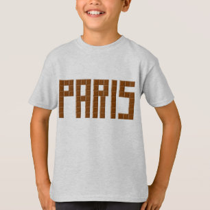 Camiseta T-shirt jersey fino cinzento urze PARIS CHOCOLATE