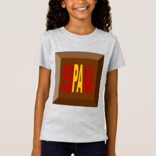 Camiseta T-shirt jersey fino matizado para raparigas ESPANA