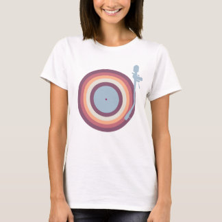 Camiseta T-Shirt Jogador Retro-Turntable de Vinilo Moderno