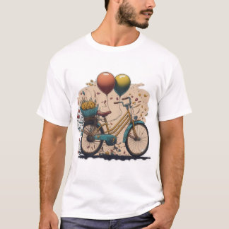 Camiseta T-Shirt Joyful Bicycle Adventure Sticker