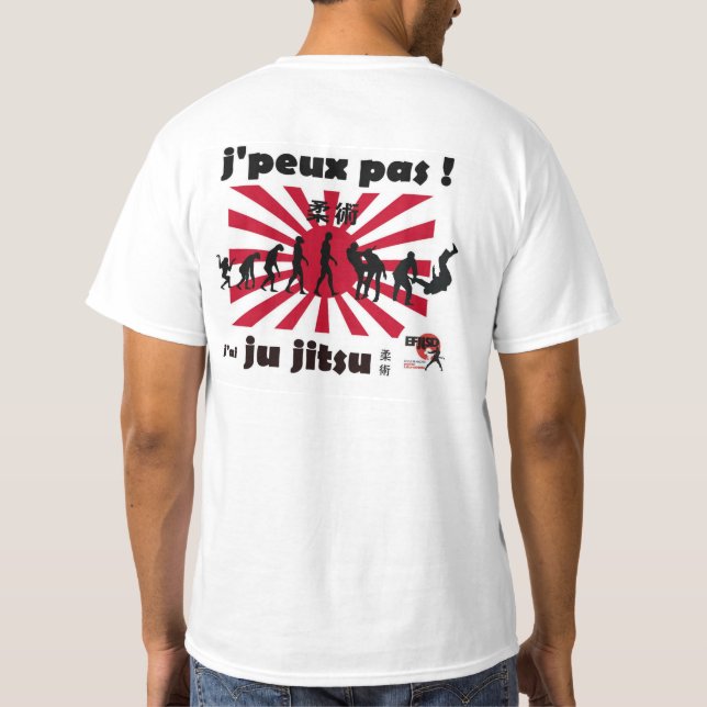 Camiseta T-shirt j'peux pas j'ai jujitsu (Verso)