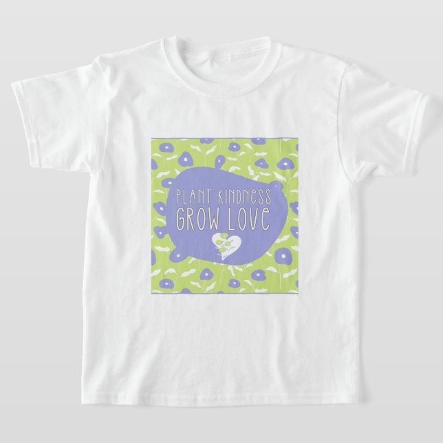 Camiseta T-Shirt Juvenil Floral Azul e Verde (Postura )