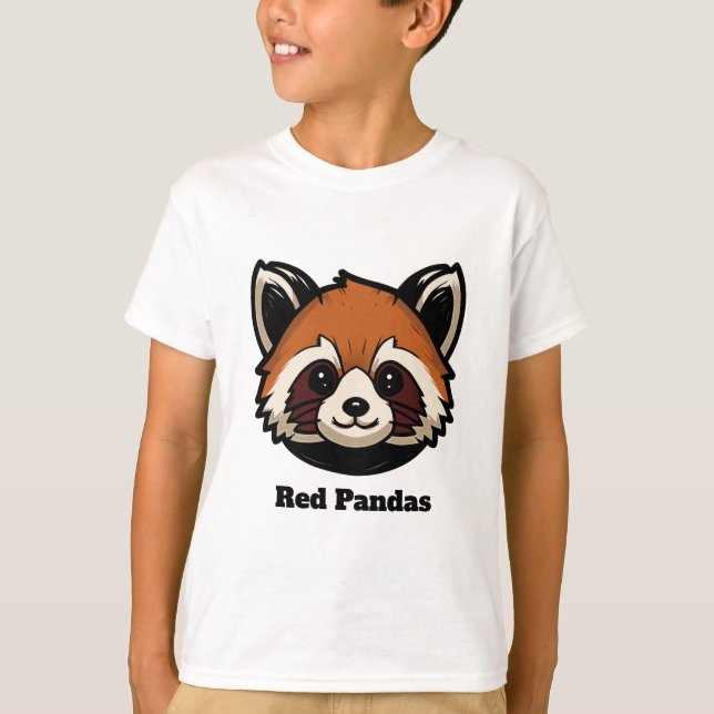 Camiseta T-Shirt Juvenil Panda Vermelha Personalizada (nome (Frente)