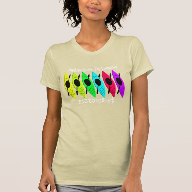 Camiseta T-shirt Kayaking do Histologist (Frente)