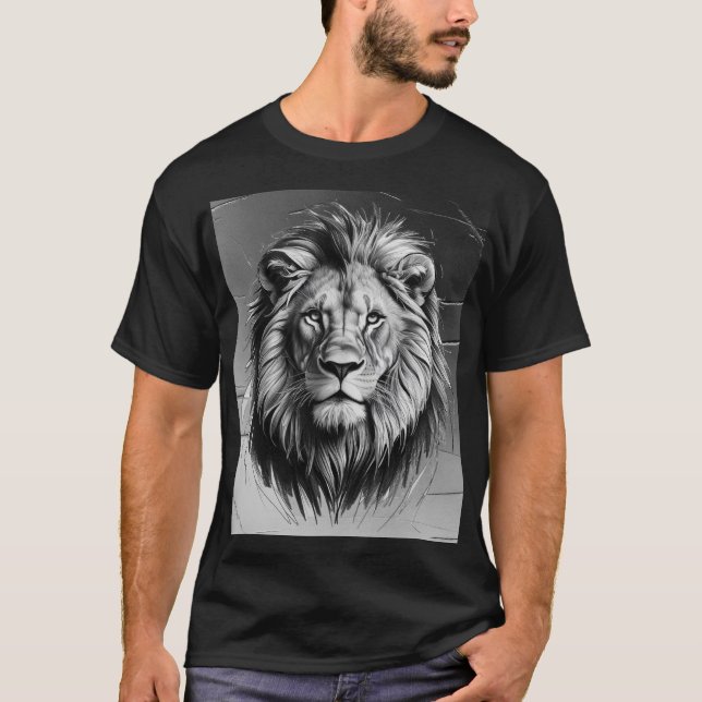Camiseta T-Shirt "King of the Jungle" - Edição de Arte Leão (Frente)