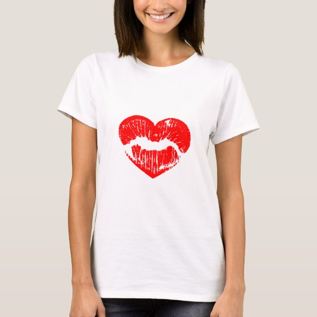 Camiseta T-Shirt Lábios vermelhos (Frente)