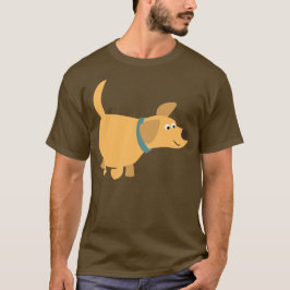 Camiseta T-Shirt Labrador Amarelo-Bonito Cartoon