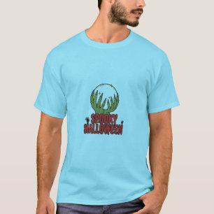 Camiseta "t-shirt laranja e esnopia verde do Halloween"