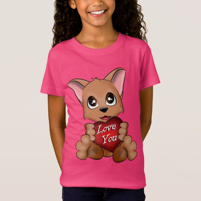 Camiseta T-Shirt Le chiot t'aime (Frente)