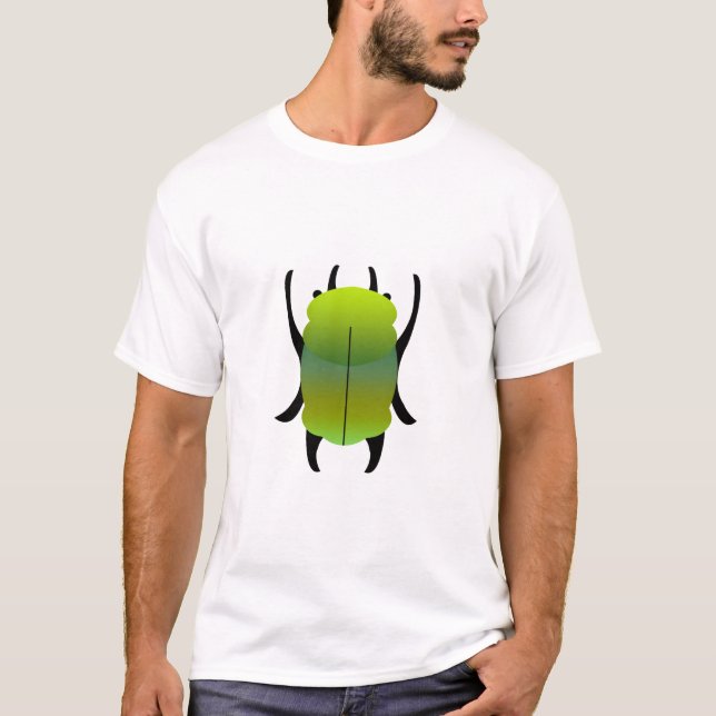 Camiseta T-shirt Le coléoptère jaune (Frente)