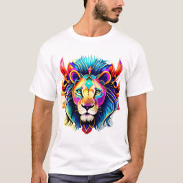 Camiseta T-Shirt 🦁 "Leão e Penas"