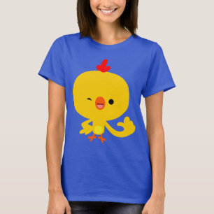 Camiseta T-shirt legal bonito das mulheres do pintinho dos