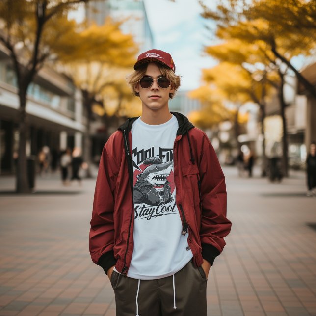 Camiseta T-Shirt legal com Ilustração de Tubarão (Criador carregado)