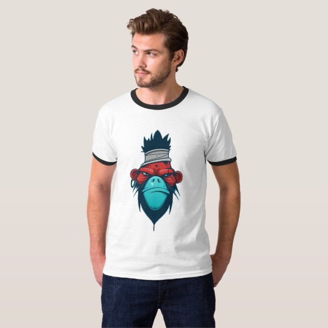 Camiseta T-shirt legal com imagem da cabeça irritada do (Frente Completa)