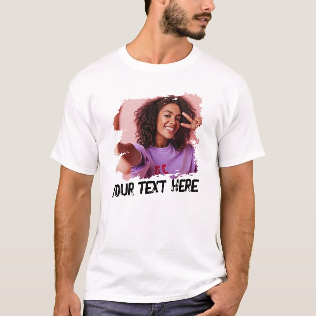 Camiseta T-Shirt Legal Grunge Foto de Texto Personalizado (Frente)