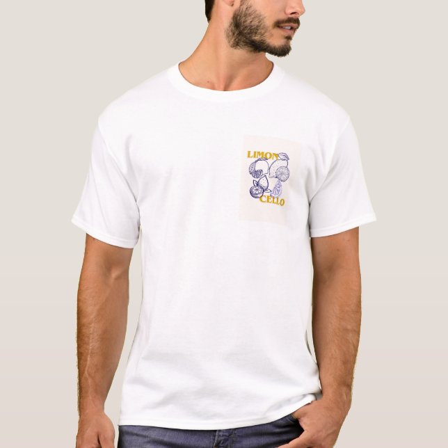 Camiseta T-Shirt lemon cello.  mens fashion  (Frente)