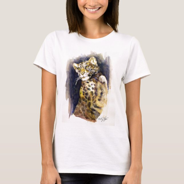 Camiseta T-Shirt Leopardo de Neve (Frente)