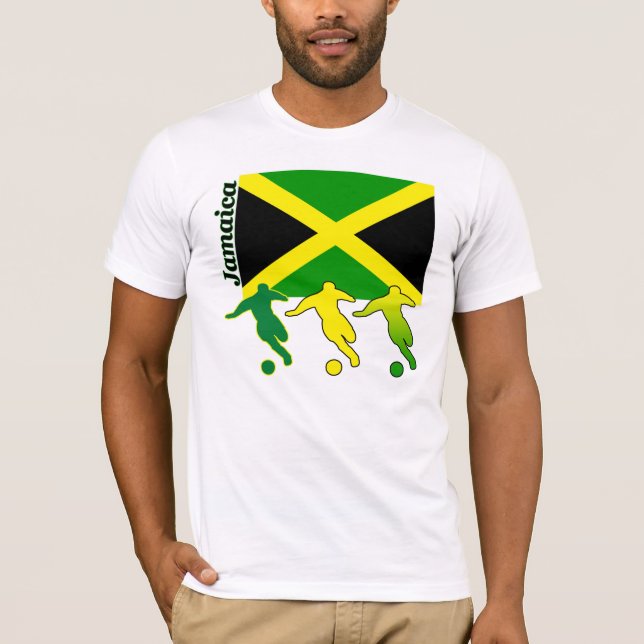 Camiseta T-shirt leve de Jamaica do futebol (Frente)