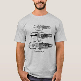 Camiseta T-shirt leve do Nyckelharpa dos homens