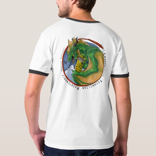 Camiseta T-shirt leve unilateral da "moeda" do CTM (Verso)