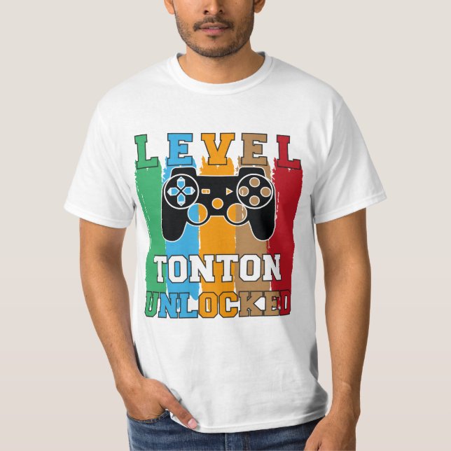 Camiseta T-shirt Level Tonton Unlocked Design Wht (Frente)