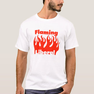 Camiseta T-shirt liberal flamejante
