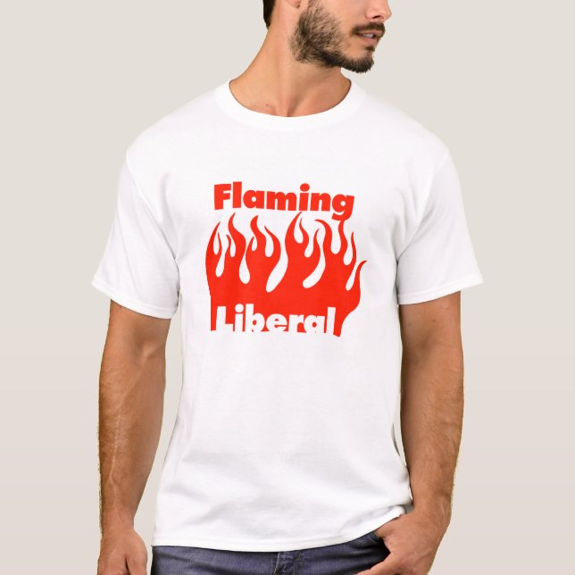 Camiseta T-shirt liberal flamejante (Frente)