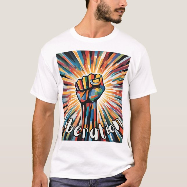 Camiseta T-Shirt "Libertação" - Símbolo Negrito da Unidade (Frente)