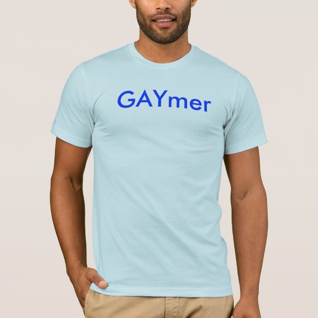Camiseta T-Shirt Light Blue GAYmer (Frente)